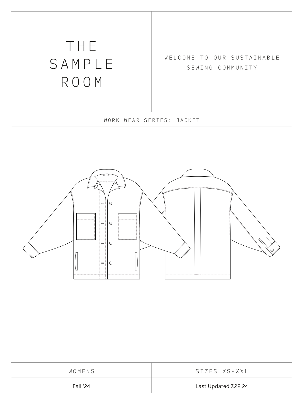 Workwear Jacket Sewing Kit