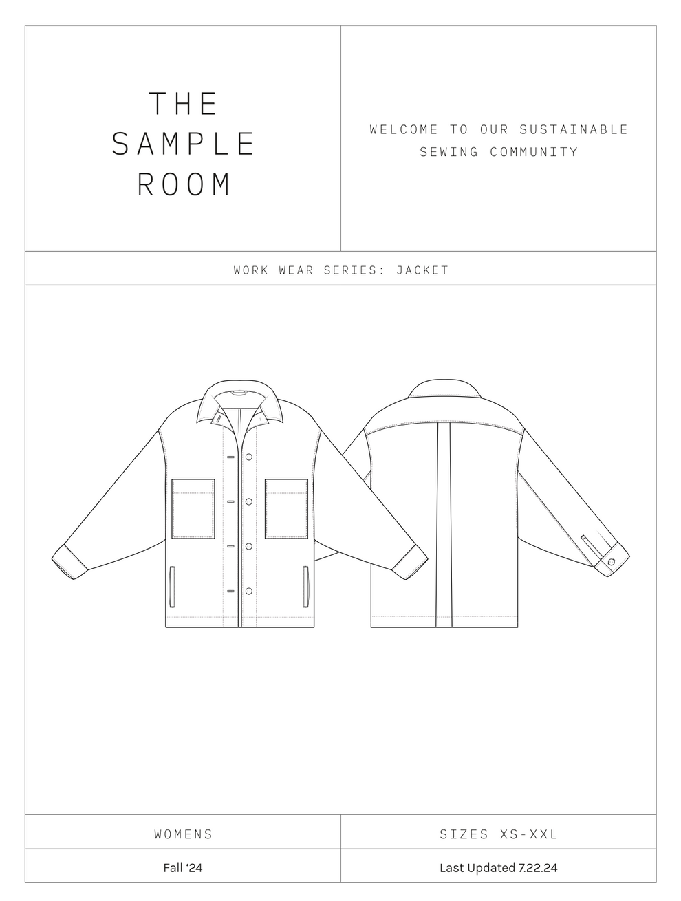 Workwear Jacket- Pattern – The Sample Room
