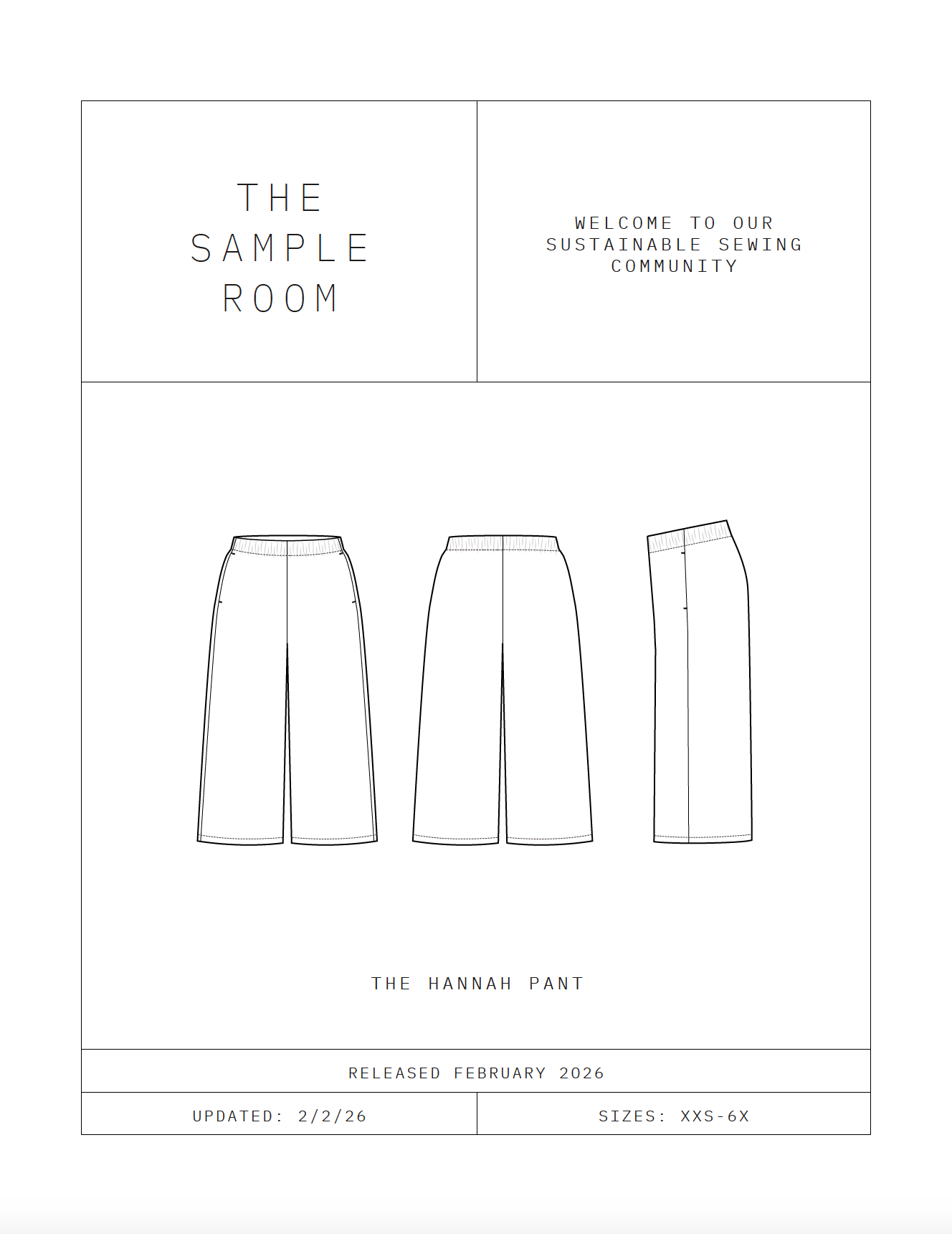 The Hannah Pant- Pattern